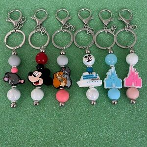 Disney themed keychain/Bag charms. Your choice. $10